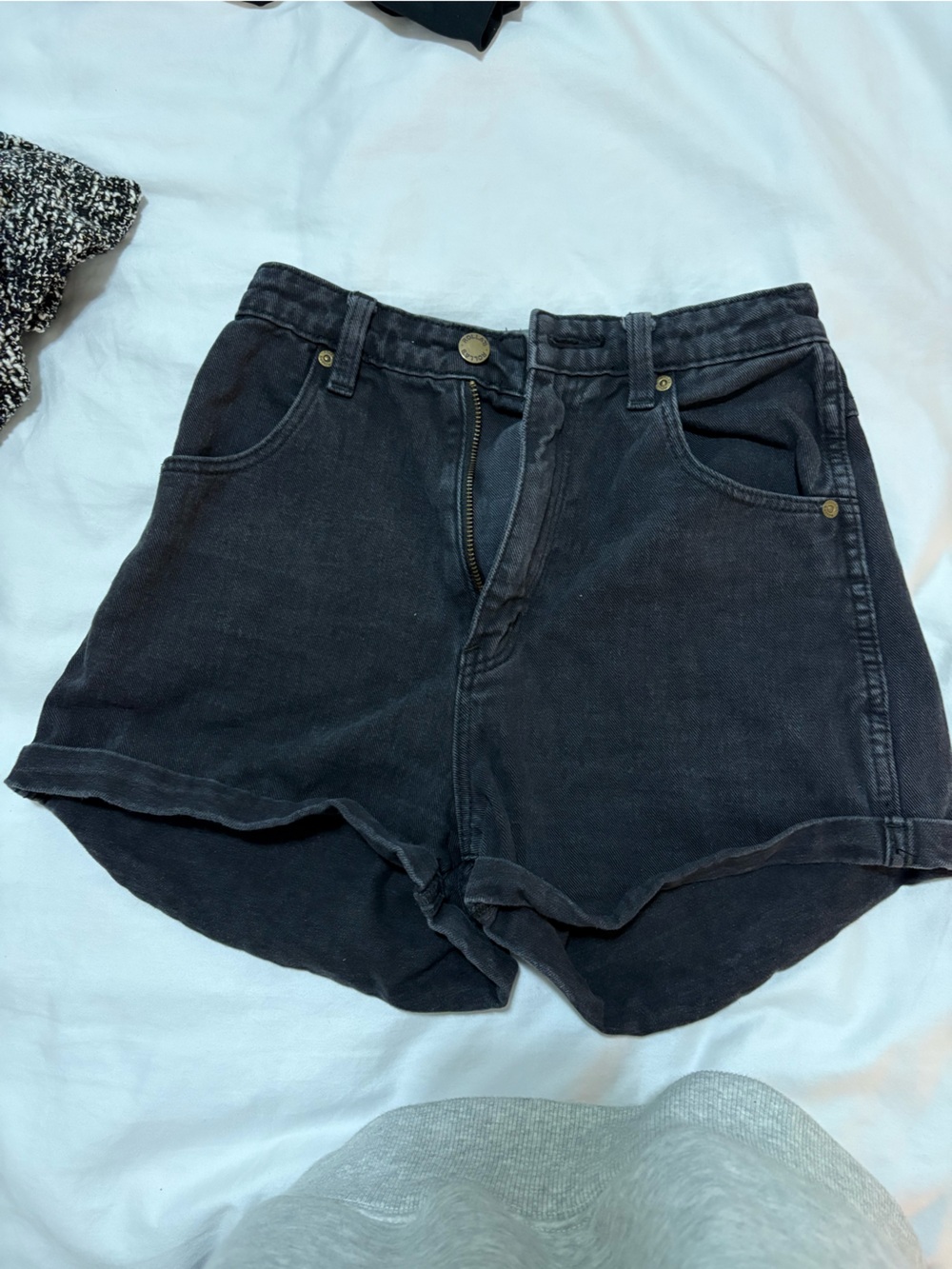 Rollas High-Rise Black Women's Denim Shorts